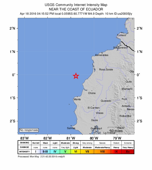 Did You Feel It? map: shaking reported by the public