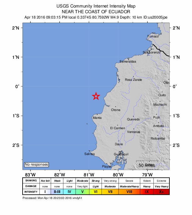 Did You Feel It? map: shaking reported by the public