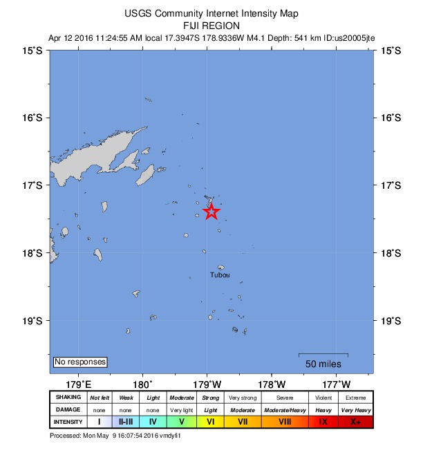 Did You Feel It? map: shaking reported by the public