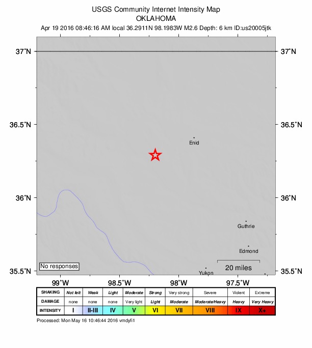 Did You Feel It? map: shaking reported by the public