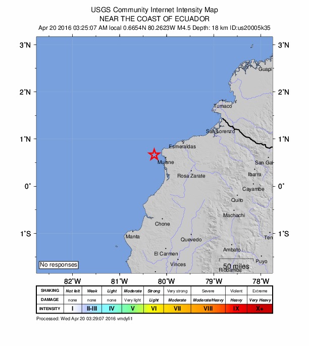 Did You Feel It? map: shaking reported by the public