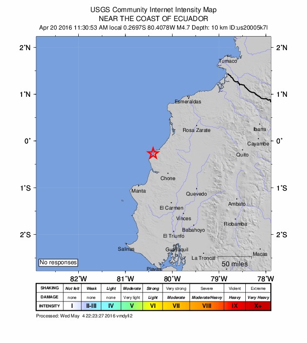 Did You Feel It? map: shaking reported by the public