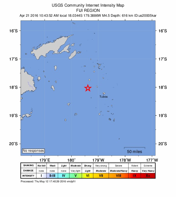 Did You Feel It? map: shaking reported by the public