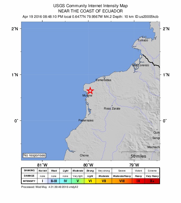Did You Feel It? map: shaking reported by the public