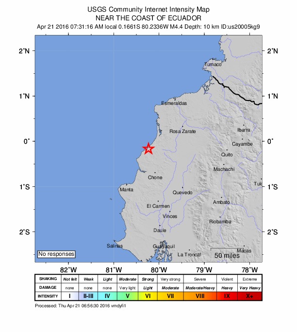 Did You Feel It? map: shaking reported by the public