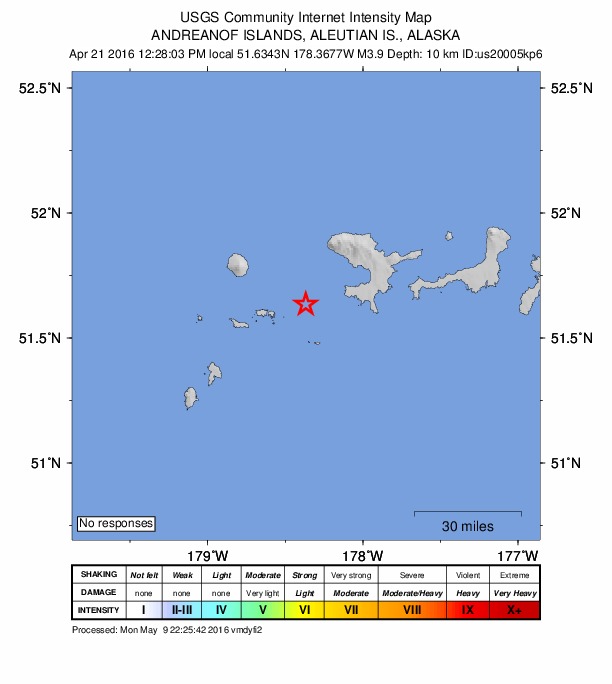 Did You Feel It? map: shaking reported by the public