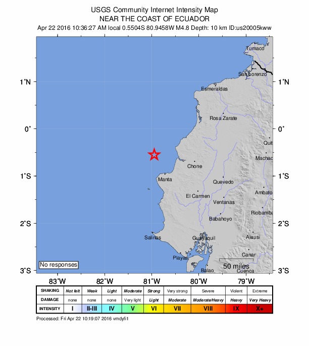 Did You Feel It? map: shaking reported by the public