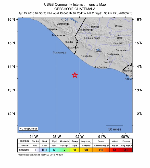 Did You Feel It? map: shaking reported by the public
