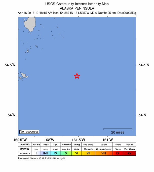 Did You Feel It? map: shaking reported by the public