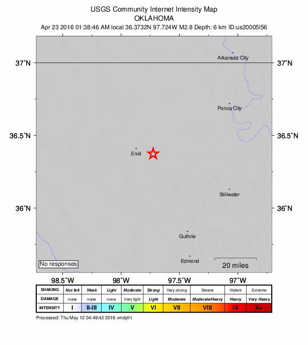 Did You Feel It? map: shaking reported by the public