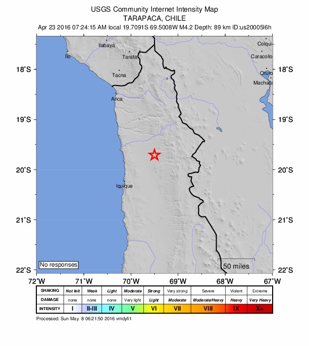 Did You Feel It? map: shaking reported by the public