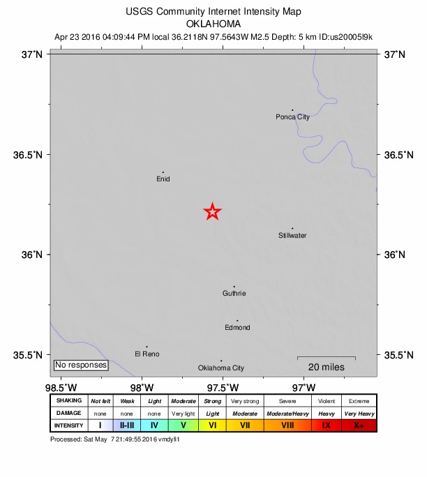 Did You Feel It? map: shaking reported by the public