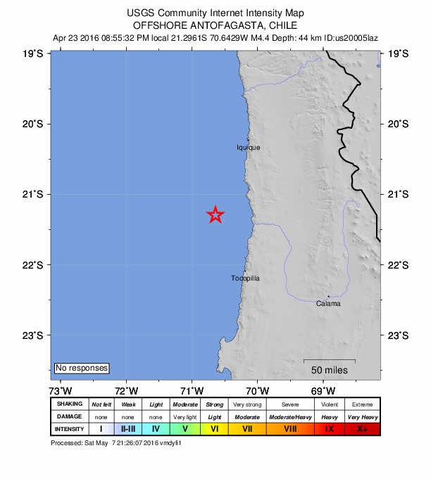 Did You Feel It? map: shaking reported by the public