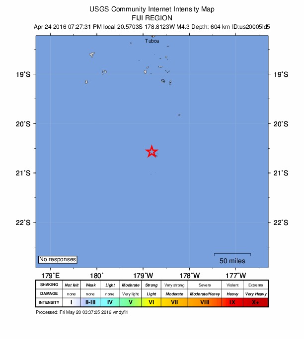 Did You Feel It? map: shaking reported by the public
