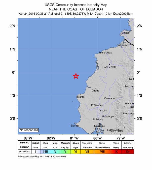 Did You Feel It? map: shaking reported by the public