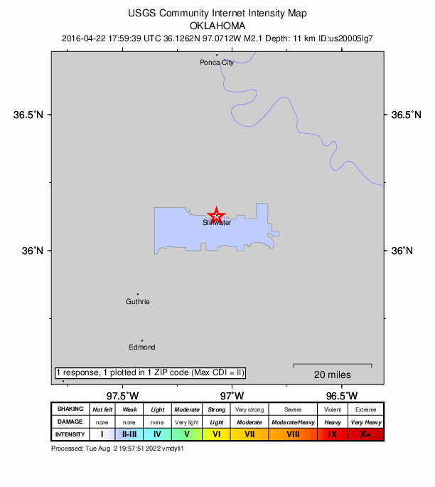 Did You Feel It? map: shaking reported by the public