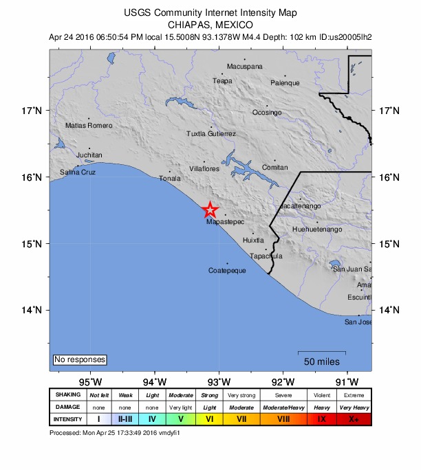 Did You Feel It? map: shaking reported by the public