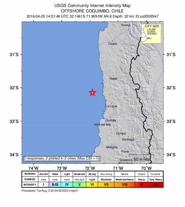 Did You Feel It? map: shaking reported by the public