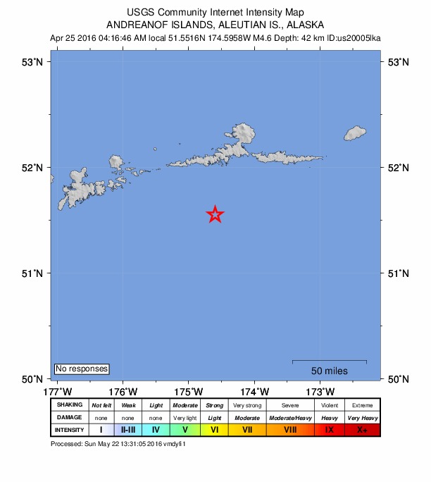 Did You Feel It? map: shaking reported by the public