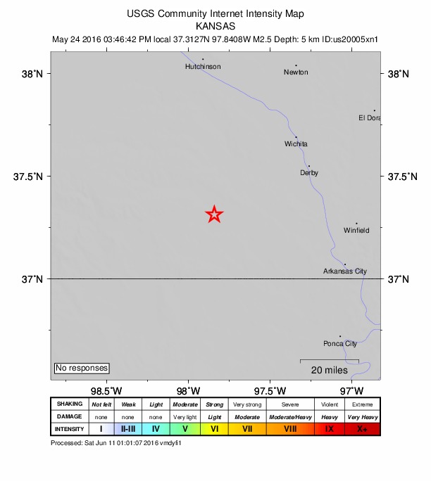 Did You Feel It? map: shaking reported by the public