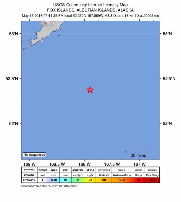Did You Feel It? map: shaking reported by the public