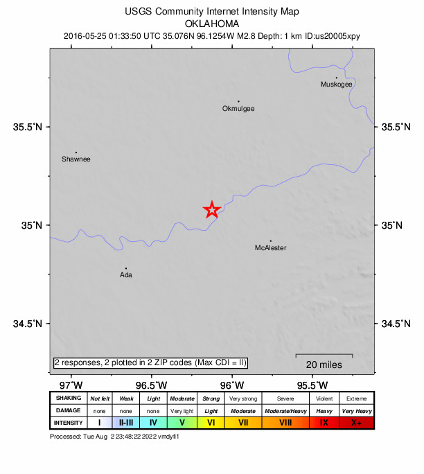 Did You Feel It? map: shaking reported by the public