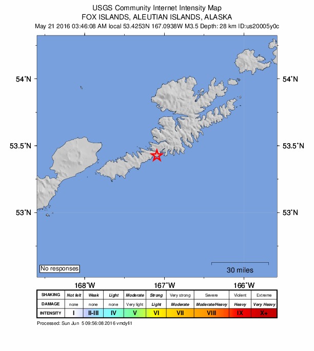 Did You Feel It? map: shaking reported by the public