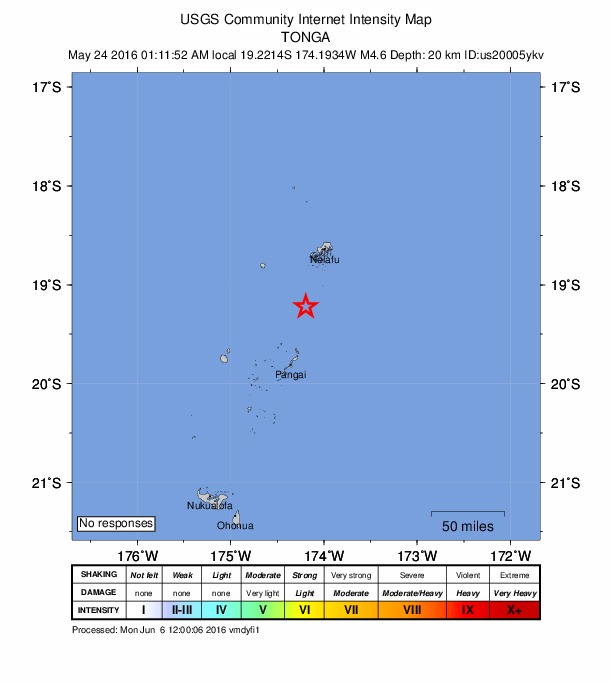 Did You Feel It? map: shaking reported by the public