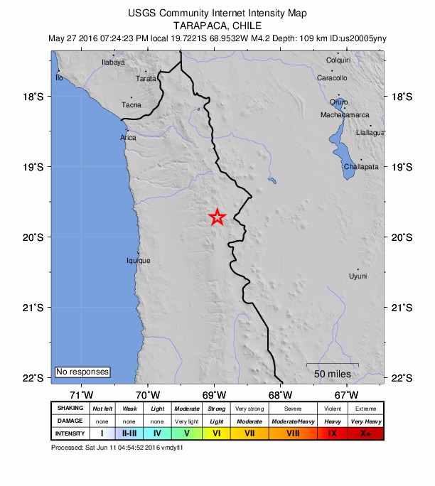 Did You Feel It? map: shaking reported by the public