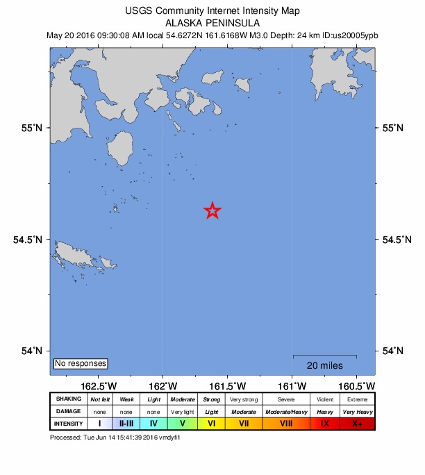 Did You Feel It? map: shaking reported by the public