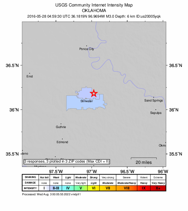 Did You Feel It? map: shaking reported by the public