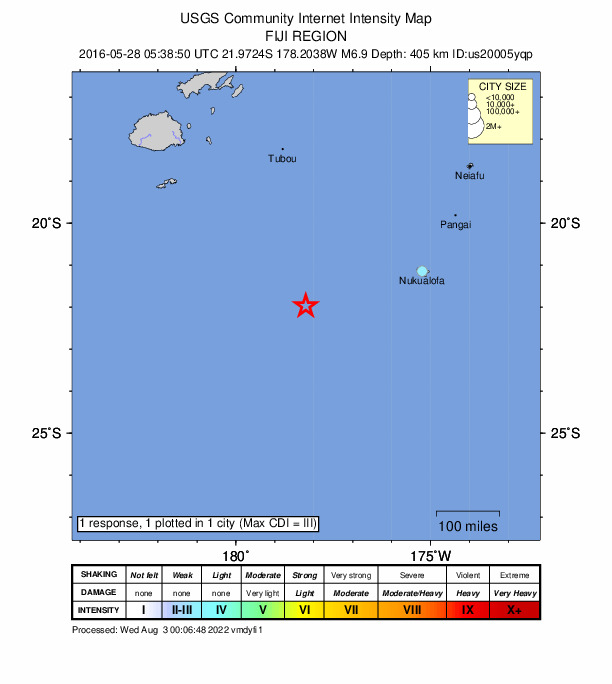 Did You Feel It? map: shaking reported by the public