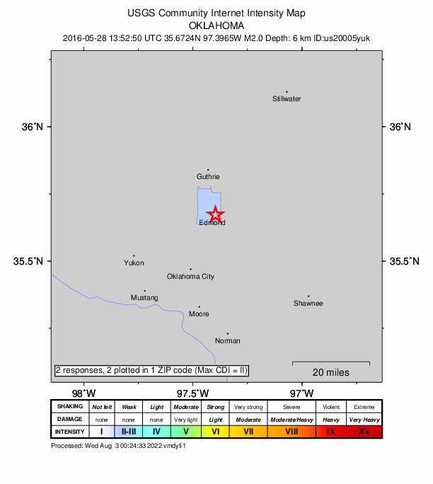 Did You Feel It? map: shaking reported by the public