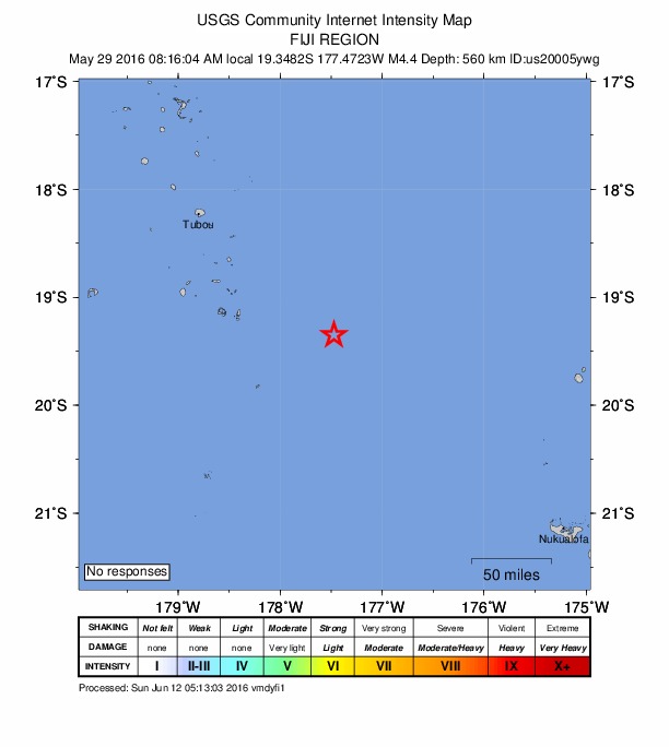 Did You Feel It? map: shaking reported by the public