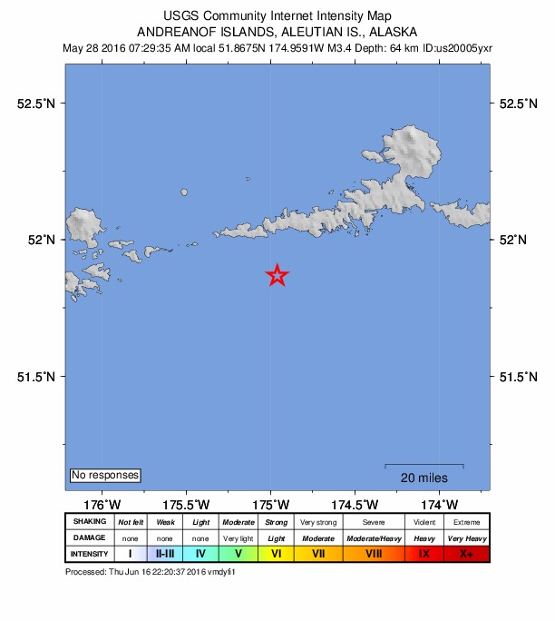 Did You Feel It? map: shaking reported by the public