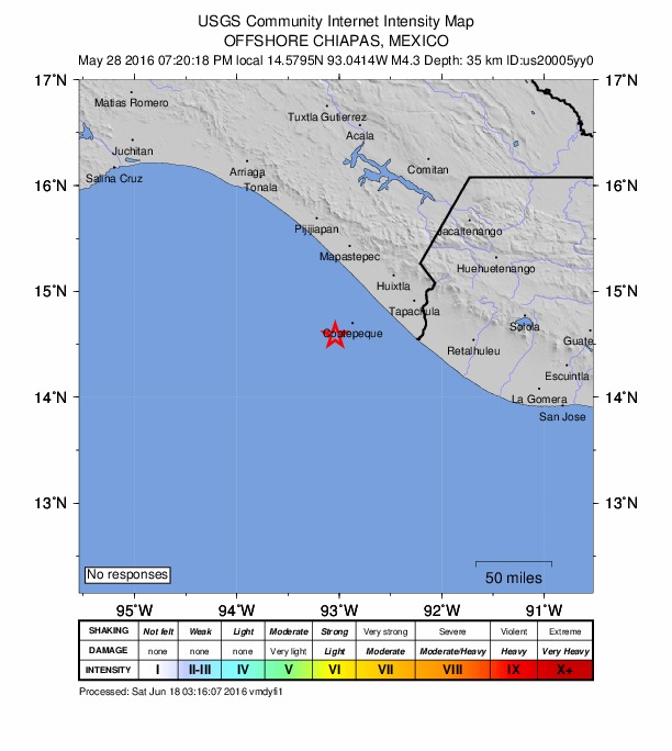 Did You Feel It? map: shaking reported by the public