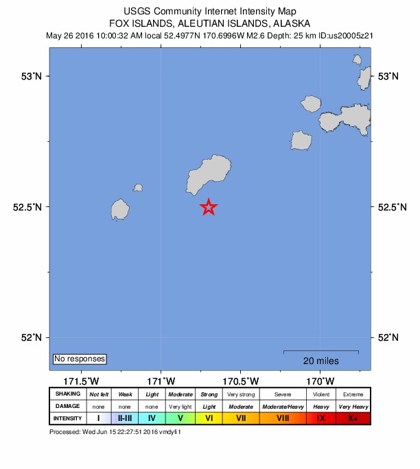 Did You Feel It? map: shaking reported by the public