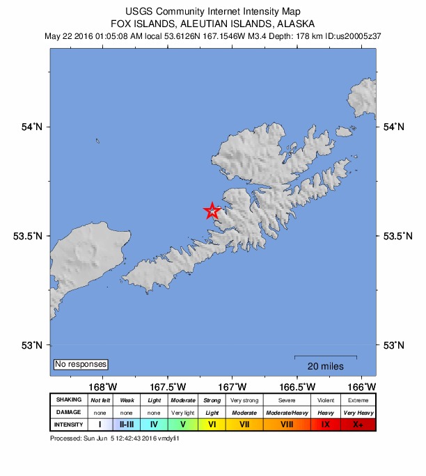 Did You Feel It? map: shaking reported by the public