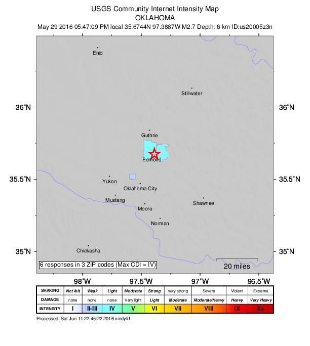 Did You Feel It? map: shaking reported by the public