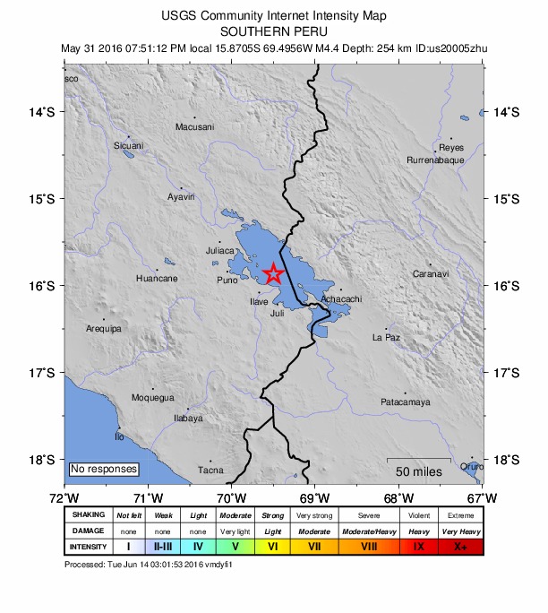 Did You Feel It? map: shaking reported by the public