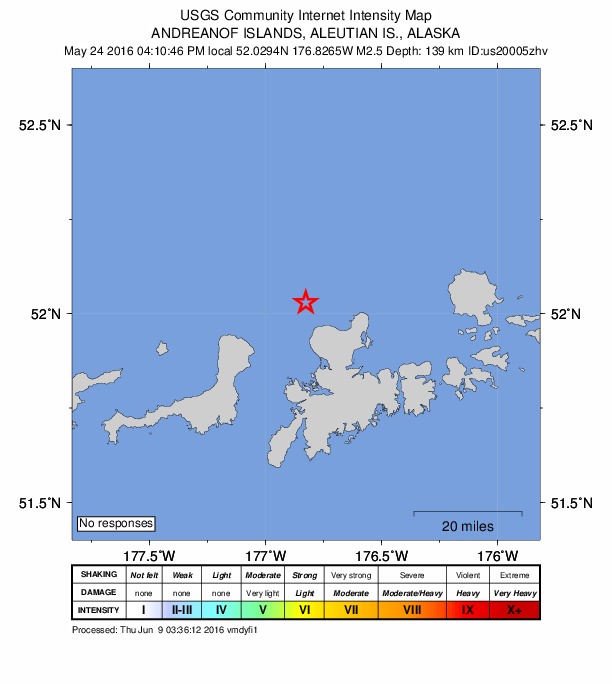 Did You Feel It? map: shaking reported by the public