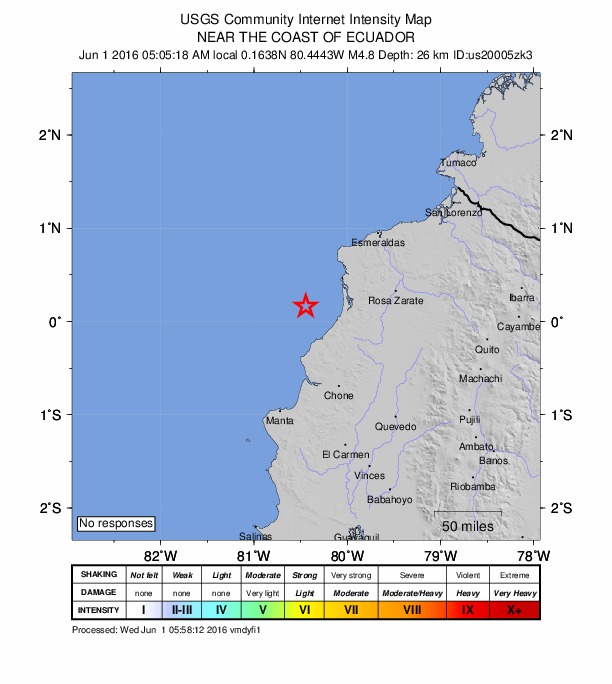 Did You Feel It? map: shaking reported by the public
