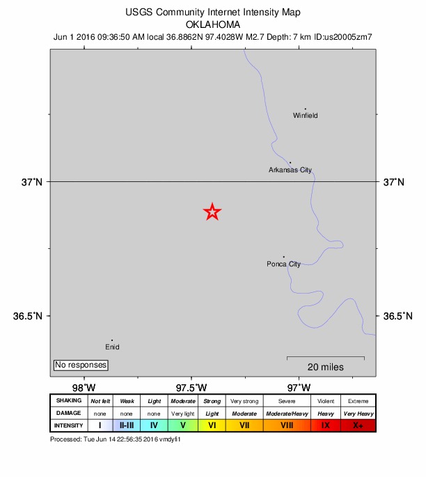 Did You Feel It? map: shaking reported by the public