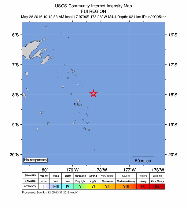 Did You Feel It? map: shaking reported by the public