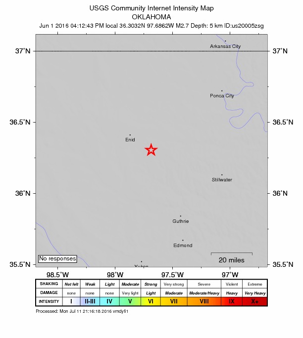 Did You Feel It? map: shaking reported by the public