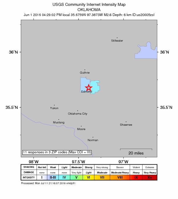 Did You Feel It? map: shaking reported by the public