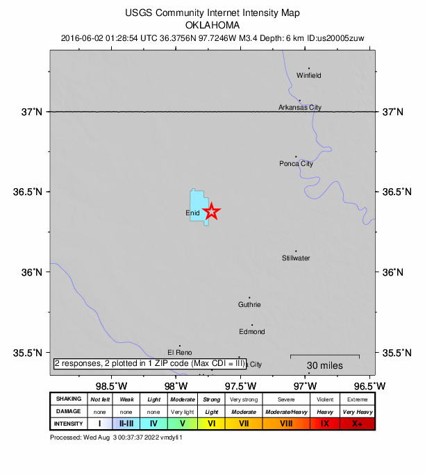 Did You Feel It? map: shaking reported by the public