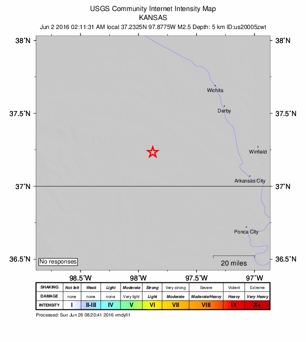 Did You Feel It? map: shaking reported by the public