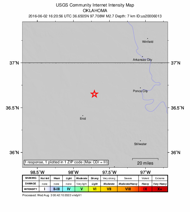 Did You Feel It? map: shaking reported by the public