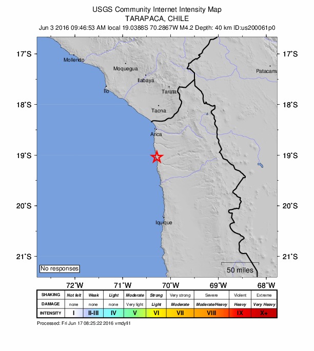 Did You Feel It? map: shaking reported by the public